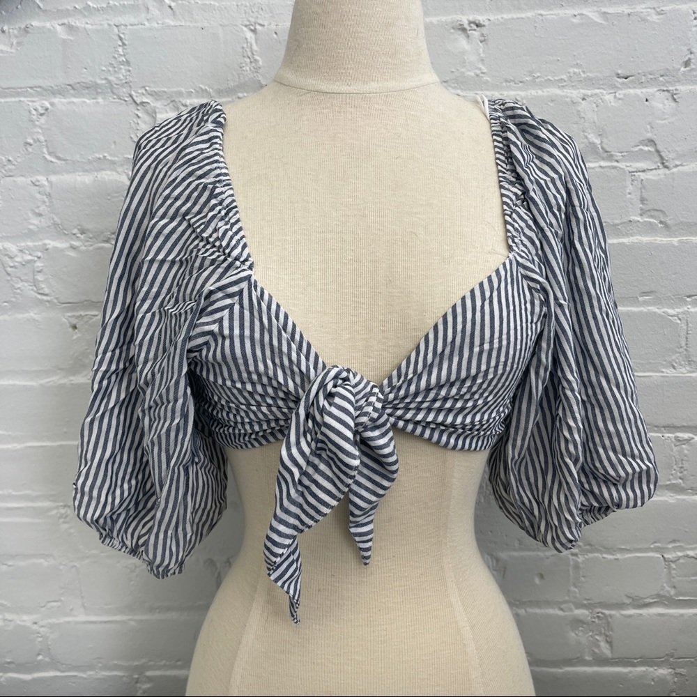 Mustard Seed Striped Crop Top